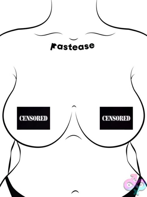 Pastease Black Censor Bars Nipple Pasties - Image 5