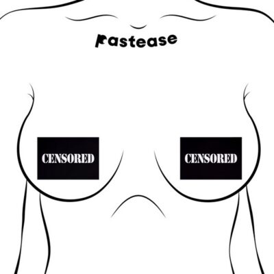 black censor bar pasties nipple pasties by Pastease matte finish one size