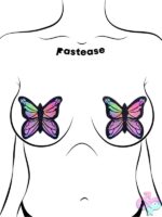 Pastease Monarch Glitter Pastel Rainbow Butterfly Nipple Pasties - Image 3