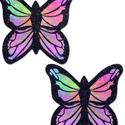 butterfly nipple pasties Pastease Monarch Glitter Pastel Rainbow Butterfly by Pastease
