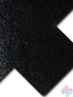 Pastease Petite Plus X: Two Pair Of Small Liquid Black Cross Nipple Pasties - Image 3