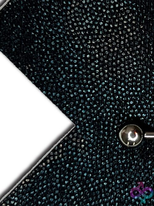 Pastease Pierced Pasties Liquid Black Cross Plus X With Barbell Piercing - Image 3
