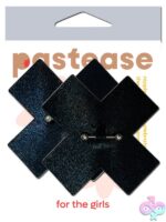 Pastease Pierced Pasties Liquid Black Cross Plus X With Barbell Piercing - Image 4