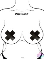 Pastease Plus X Liquid Black Cross Nipple Pasties - Image 4