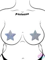 Pastease Star Silver Glitter Stars Nipple Pasties - Image 4