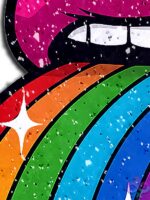 Pastease Taste The Rainbow Sparkling Tongue Out Breast Covers - Image 3