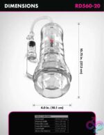 Pdx Elite Viewtube Vac XXL Pump See-Thru Ez-Grip Pump Stroker - Clear - Image 3