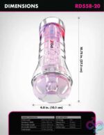 Pdx Elite Viewtube XXL See-Thru Ez-Grip Led Stroker - Clear - Image 3
