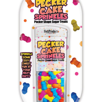 Pecker Cake Sprinkles by Hott Products — pecker-shaped sugar candy in assorted colors for bachelorette parties