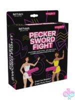 Inflatable pecker sword fight strap-on party game 2-pack in pink vinyl by Hott Products