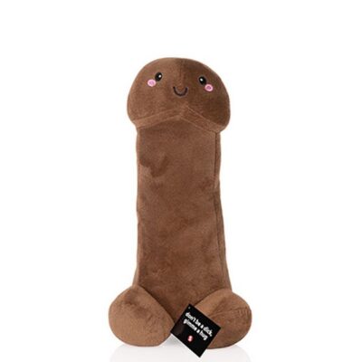 12-inch plush penis stuffy in soft polyester fabric, shown in available colors