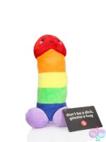 12-inch plush penis stuffy in soft polyester fabric, shown in available colors