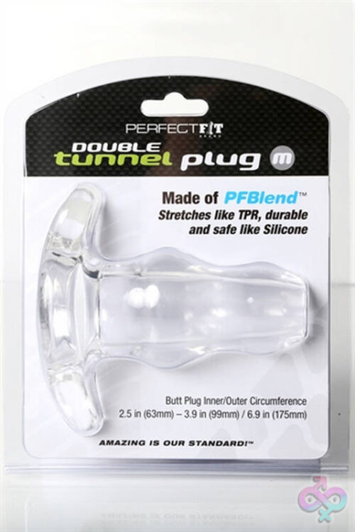 Perfect Fit Sex Toys - Double Tunnel Plug Medium - Clear