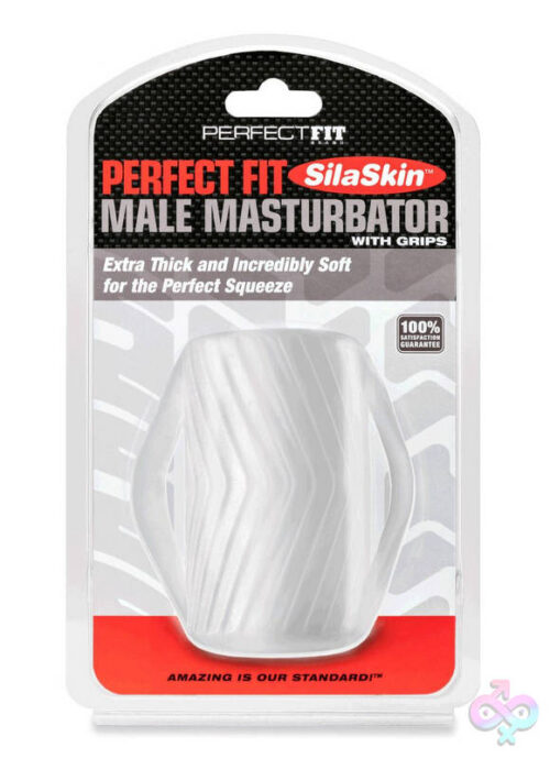 Perfect Fit Sex Toys - Perfect Fit Male Masturbator With Grips - Clear