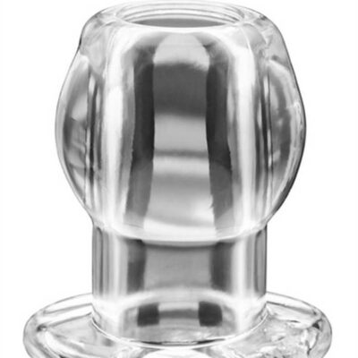 Tunnel Plug Medium Clear by Perfect Fit — open-tunnel anal plug, phthalate-free, 6.3-inch circumference