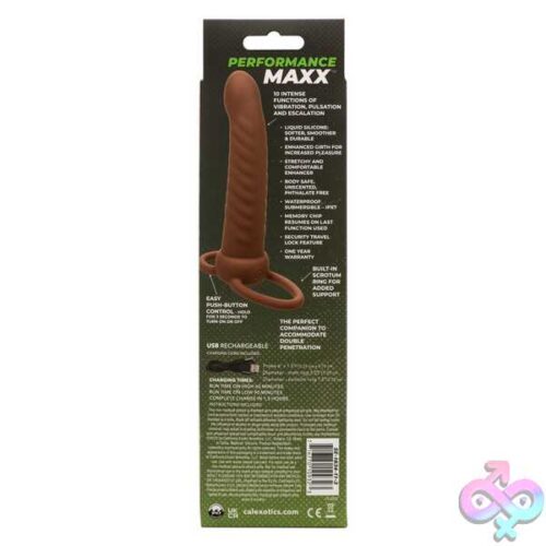 Performance Maxx Rechargeable Ribbed Dual Penetrator - Brown - Image 4