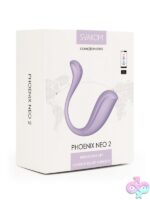 Svakom Phoenix Neo 2 app-controlled G-spot vibrator in pastel lilac with ridged head by Svakom
