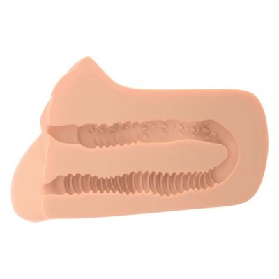 Pick Your Pleasure Stroker brown dual-entry male masturbator by Pipedream