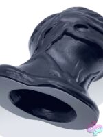 Oxballs Pighole Squeal FF large hollow anal plug in black and red platinum silicone