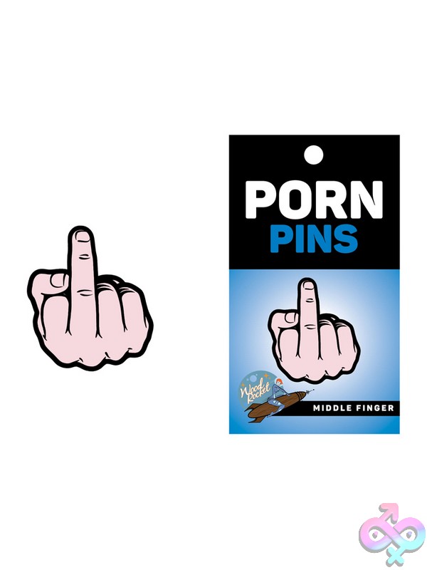 Discreet-Toys-Pin-Middle-Finger-Peach-Nu-Epp-015 Peach Metal Middle Finger Pin By Wood Rocket