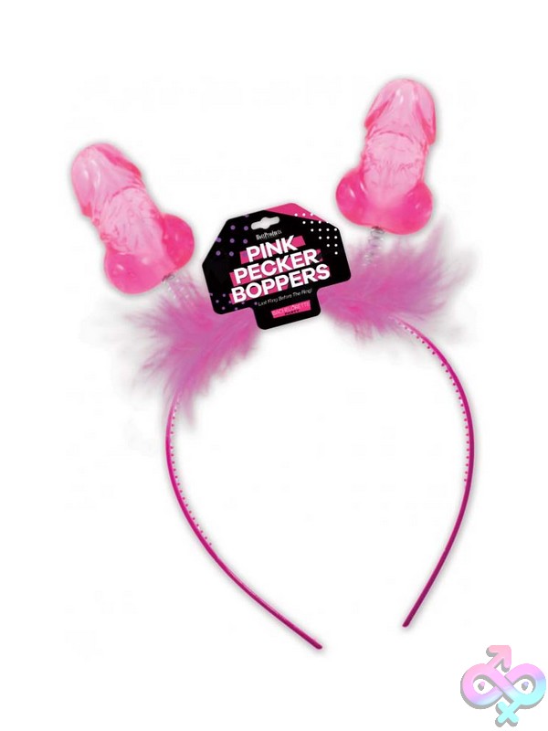 Discreet-Toys-Pink-Pecker-Boppers-Nu-Hp-3316 Pink Novelty Headband Boppers Bachelorette Party Accessory One Size Fits All By Hott Products