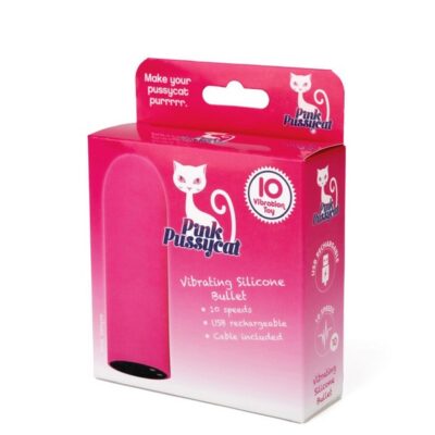 Pink vibrating silicone bullet compact clit stimulator by Pink Pussycat