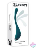 Bendable precision clitoral vibrator in blue silicone by Playboy Pleasure