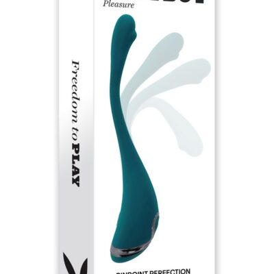 Bendable precision clitoral vibrator in blue silicone by Playboy Pleasure