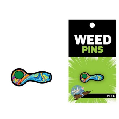 Swirled multicolor soft enamel pipe lapel pin by Wood Rocket