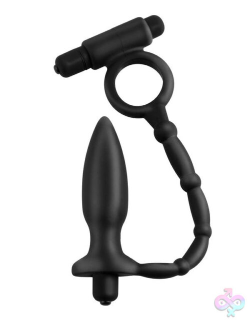 Pipedream Sex Toys - Anal Fantasy Collection Ass Kicker With Cockring - Black