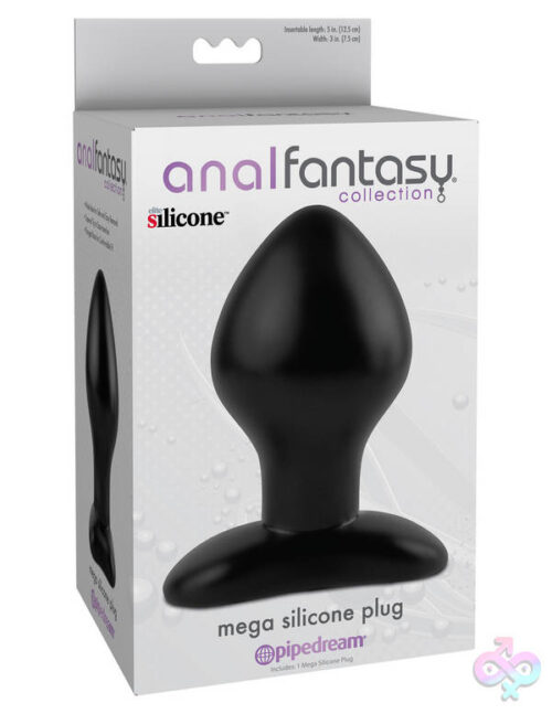 Pipedream Sex Toys - Anal Fantasy Collection Mega Silicone Plug - Black