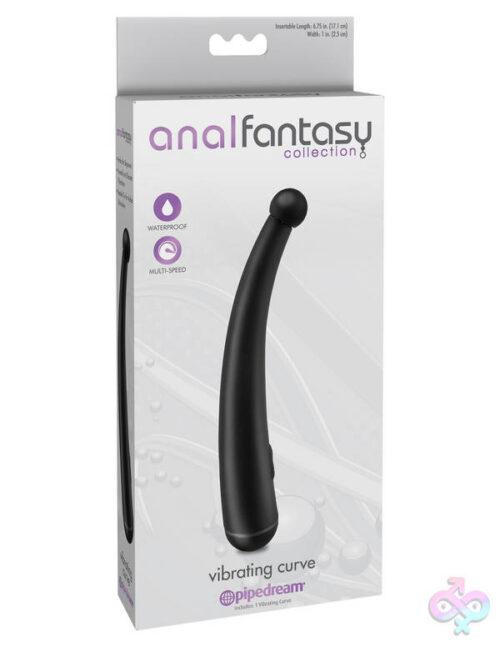 Pipedream Sex Toys - Anal Fantasy Collection Vibrating Curve - Black