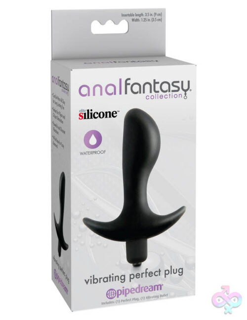 Pipedream Sex Toys - Anal Fantasy Collection Vibrating Perfect Plug - Black