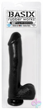 Pipedream Sex Toys - Basix Rubber Works - 10 Inch Dong With Suction Cup - Black