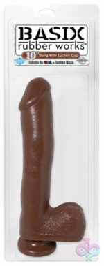 Pipedream Sex Toys - Basix Rubber Works - 10 Inch Dong With Suction Cup - Brown