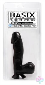 Pipedream Sex Toys - Basix Rubber Works - 6.5 Inch Dong With Suction Cup - Black