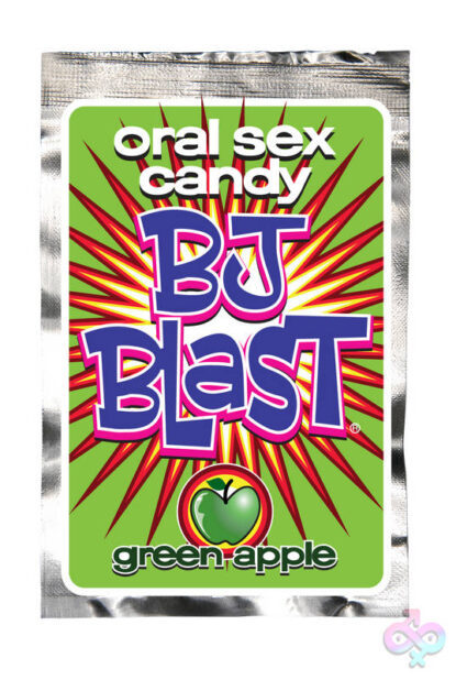 BJ Blast Green Apple fizzing oral sex candy by Pipedream — single-serve apple-flavored packet