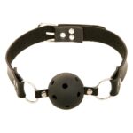 Breathable Ball Gag Fetish Fantasy Series by Pipedream — black adjustable strap mouth gag
