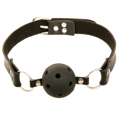 Breathable Ball Gag Fetish Fantasy Series by Pipedream — black adjustable strap mouth gag