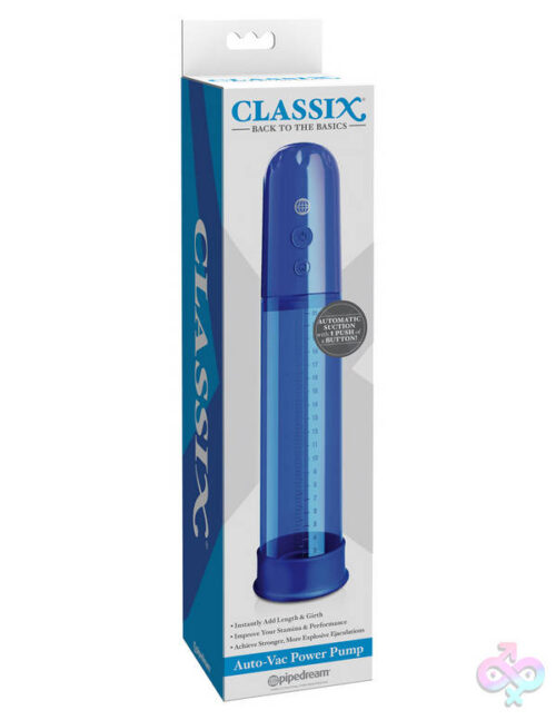 Pipedream Sex Toys - Classix Auto-Vac Power Pump - Blue