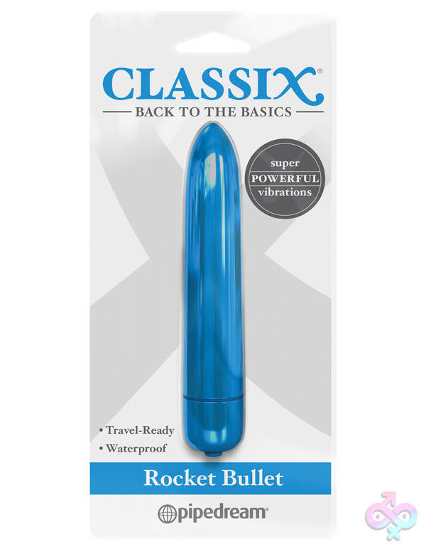 Classix Rocket Bullet - Blue Pipedream Sex Toys - Classix Rocket Bullet - Blue