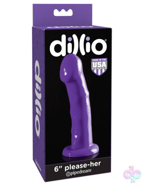 Pipedream Sex Toys - Dillio Purple - 6" Please Her