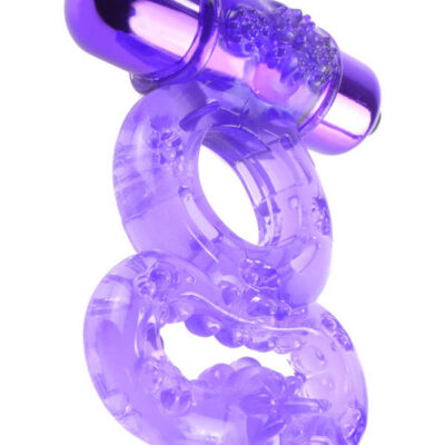 Fantasy C Ringz Infinity Super Ring Purple by Pipedream — vibrating dual cock ring