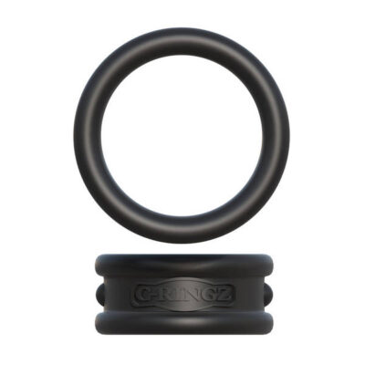 Fantasy C Ringz Max Width Silicone Rings Black by Pipedream — two-pack phthalate-free cock rings