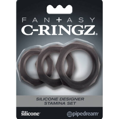 Pipedream Sex Toys - Fantasy C-Ringz Silicone Designer Stamina Set  Black