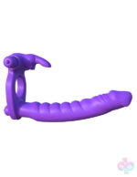 Pipedream Sex Toys - Fantasy C-Ringz Silicone Double Penetrator Rabbit - Purple