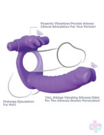 Pipedream Sex Toys - Fantasy C-Ringz Silicone Double Penetrator Rabbit - Purple