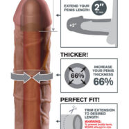 Pipedream Sex Toys - Fantasy X-Tension Mega 2-Inch Extension - Brown