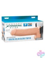 Fantasy X-Tensions Elite 7" Vibrating Hollow Silicone Strap-on