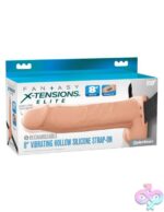 Fantasy X-Tensions Elite 8" Vibrating Hollow Silicone Strap-on
